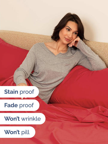 CGK Unlimited four pillowcases arranged indicating extra pillow protection