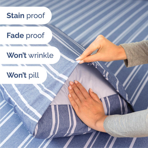 CGK Unlimited pillowcases on pillows illustrating correct size and finish