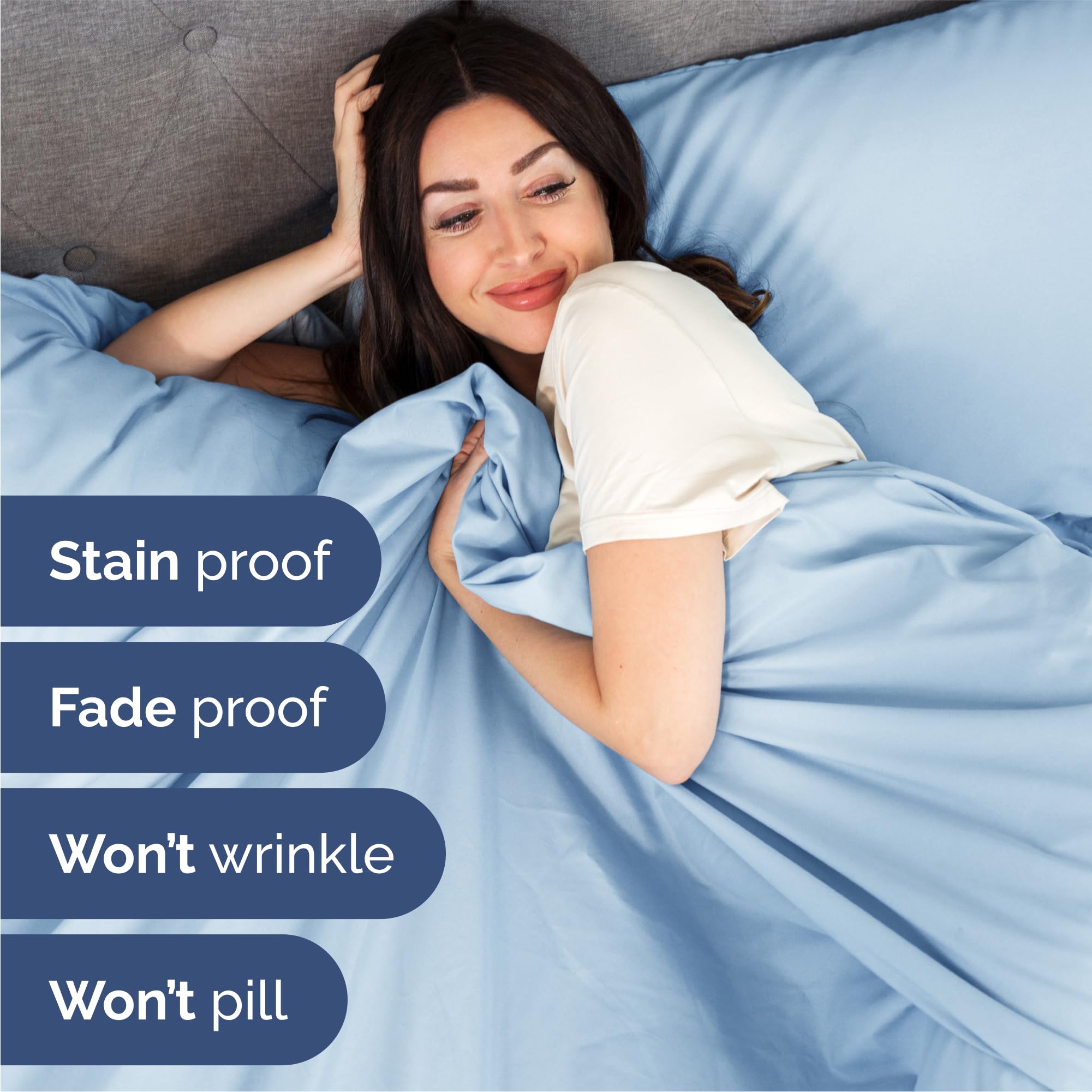 CGK Unlimited four pillowcases stacked showing coordinated bedding set