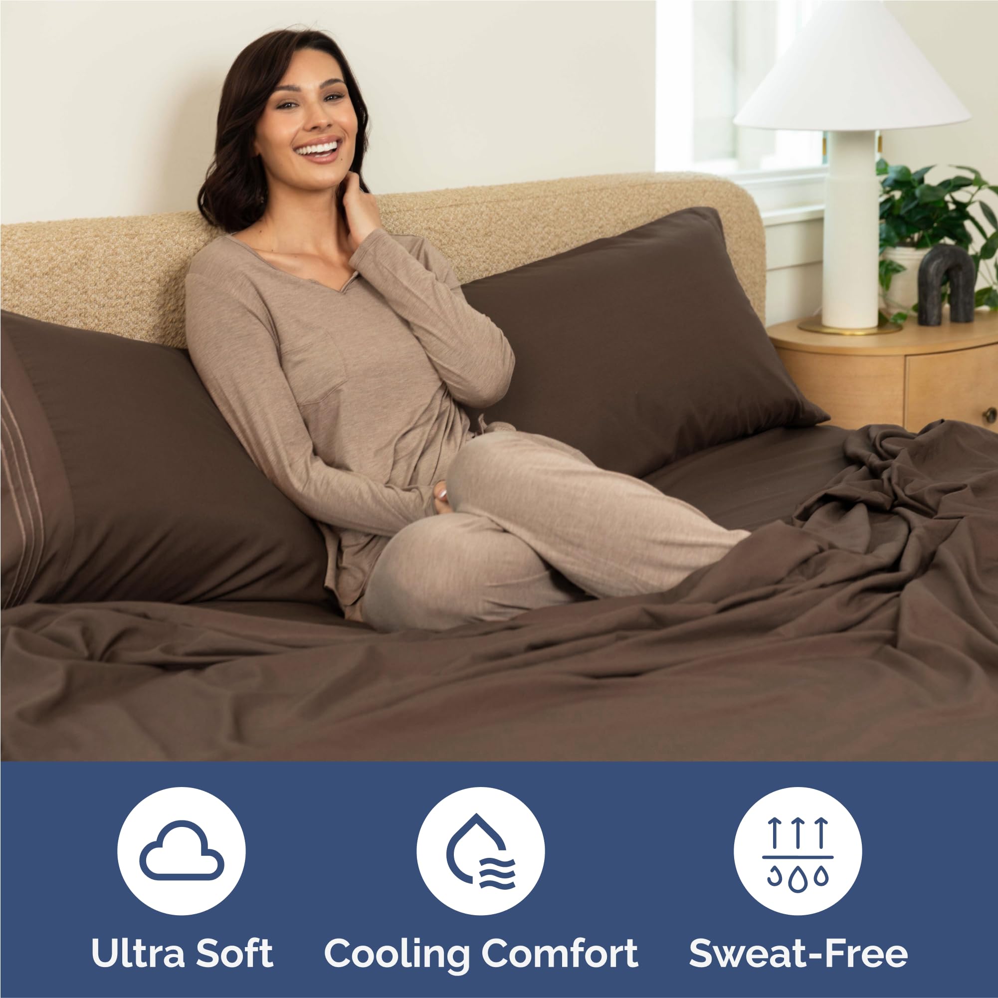 CGK Unlimited two pillowcases on sheet showing coordinated look and comfort