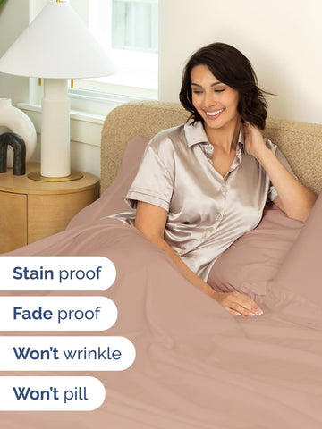CGK Unlimited oversized pillowcases on pillows offering neat secure enclosure