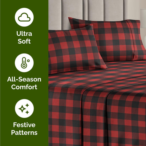 CGK Unlimited flat sheet fully spread on bed highlighting full coverage comfort