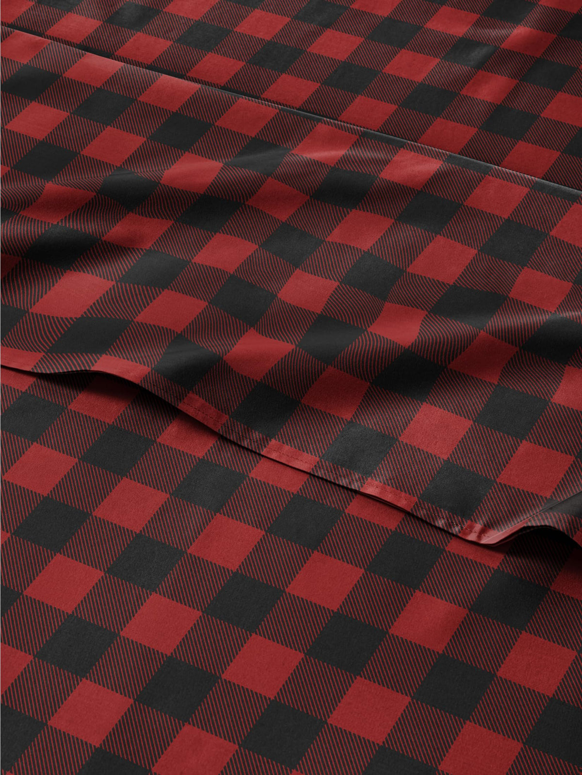 CGK Unlimited sheet set front packaging showing buffalo plaid and gift-ready look