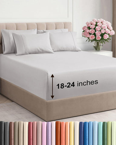 CGK Unlimited front packaging of queen sheet set shows neat, modern styling and ease of choice