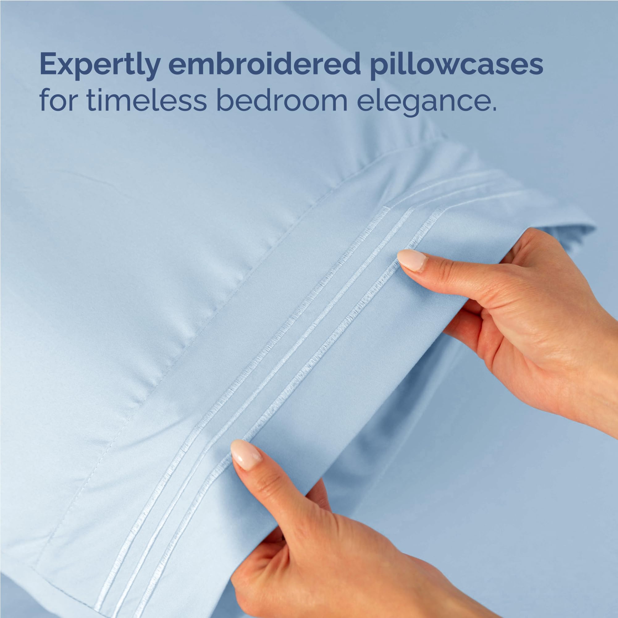 CGK Unlimited flat sheet fully spread to show generous dimensions and drape