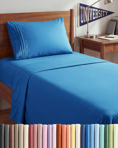 CGK Unlimited front packaging showing royal blue sheets and set contents for quick identification