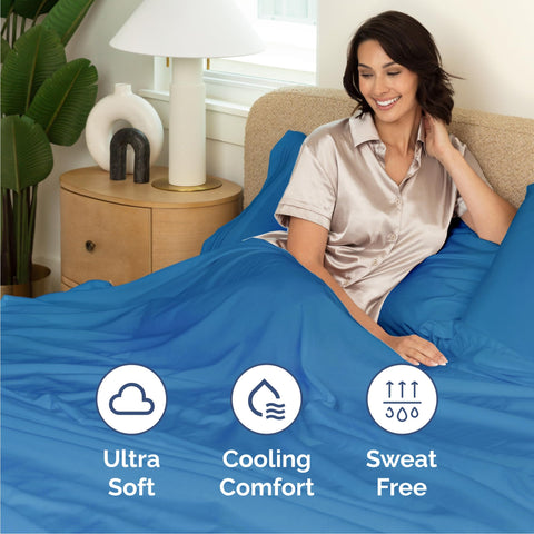 CGK Unlimited two pillowcases and flat sheet arranged benefit: coordinated look and full coverage