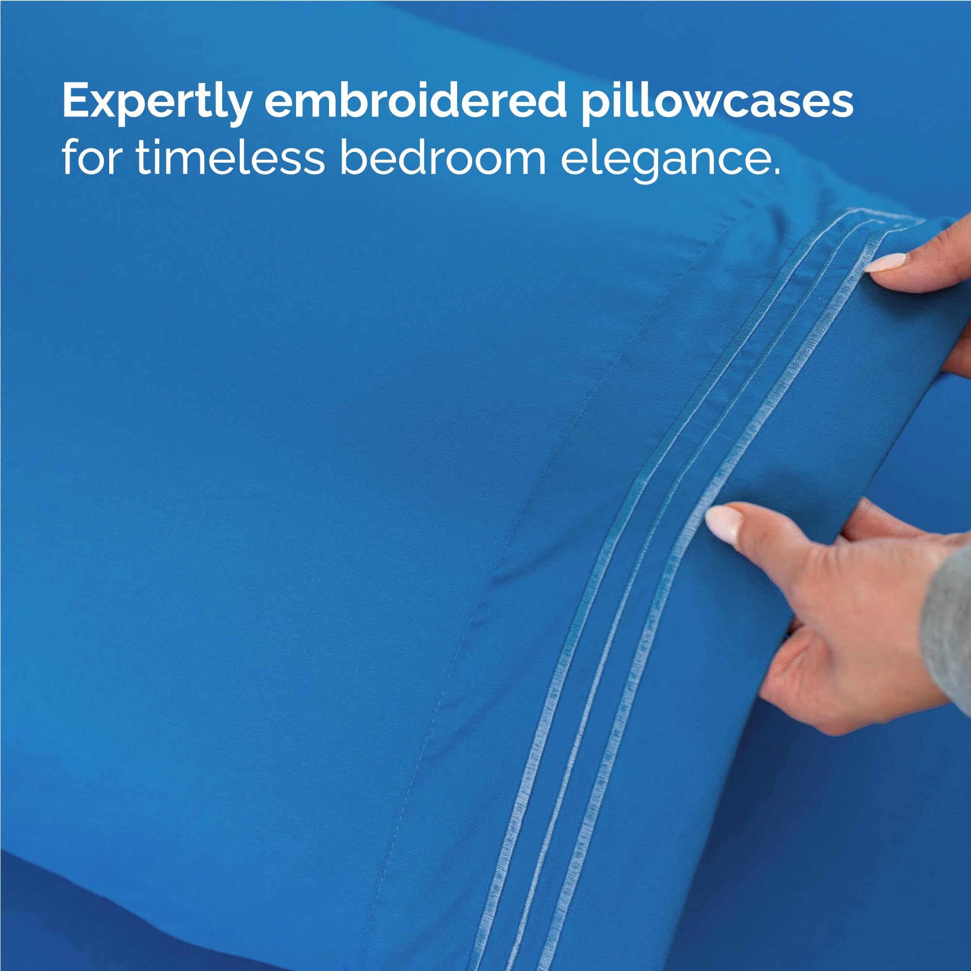 CGK Unlimited sheet on mattress showing scale and fit for up to 16-inch depth