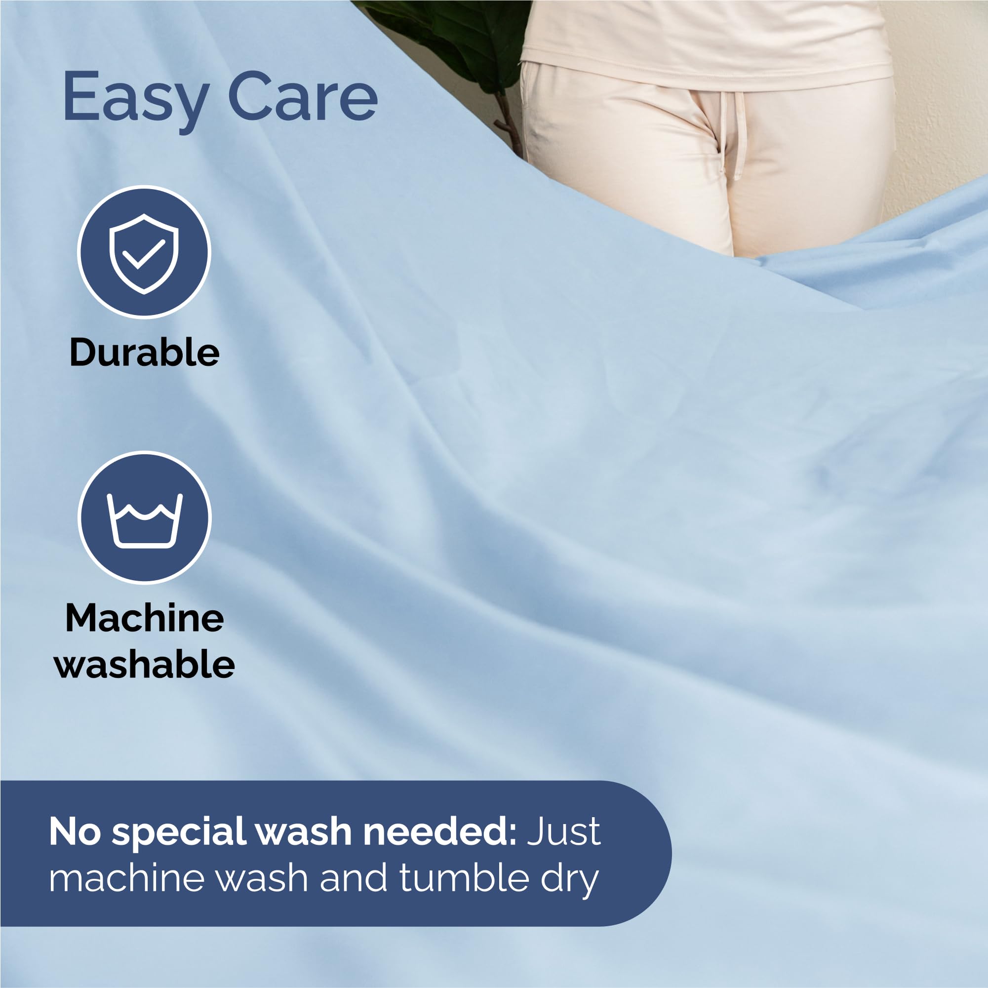 CGK Unlimited fitted sheet on mattress illustrating fit up to 16-inch depth
