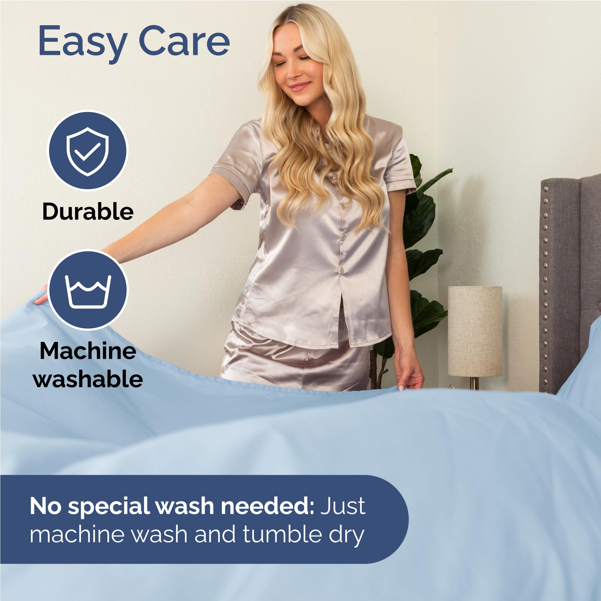 CGK Unlimited fitted sheet on mattress illustrating fit on up to 16-inch mattresses