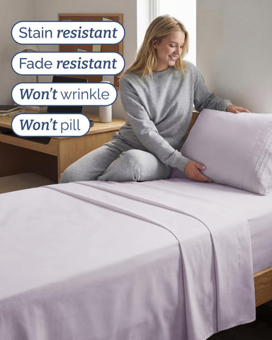CGK Unlimited fitted sheet on mattress showing deep pockets fitting up to 16 inches