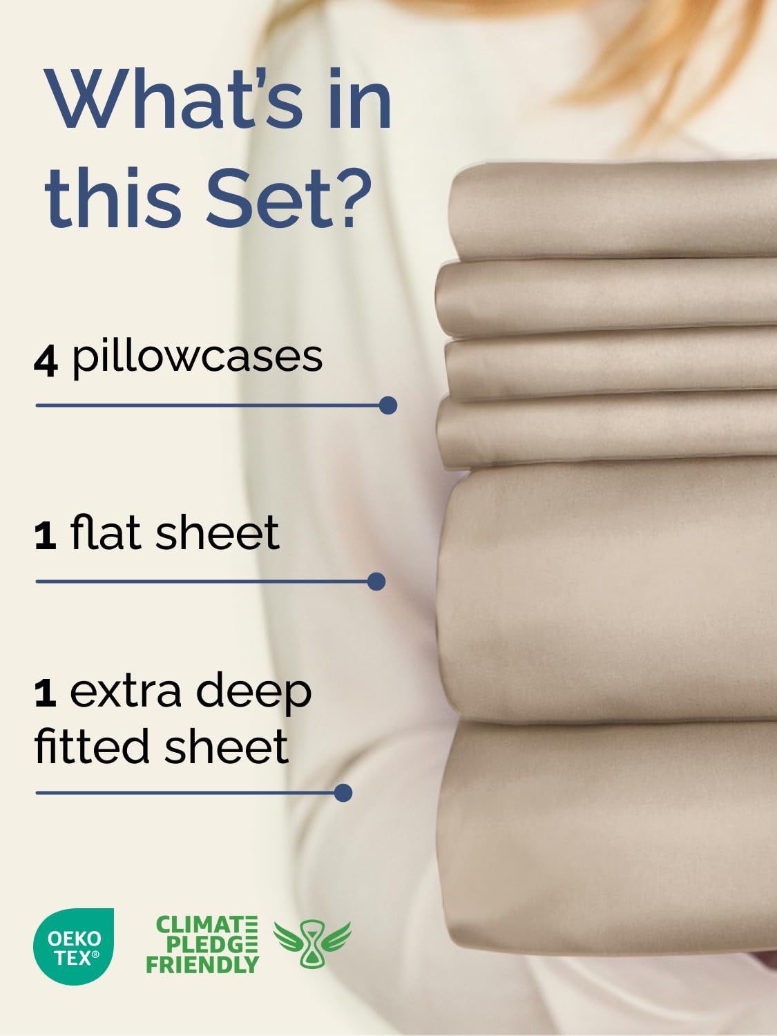 CGK Unlimited deep fitted sheet elastic close-up showing secure snug fit