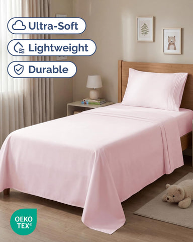 CGK Unlimited close-up of lavender sheet texture highlighting soft breathable feel