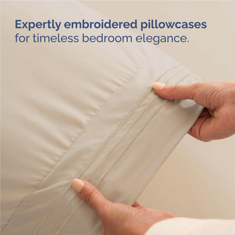 CGK Unlimited neatly folded sheets ready for storage showing wrinkle-resistant convenience