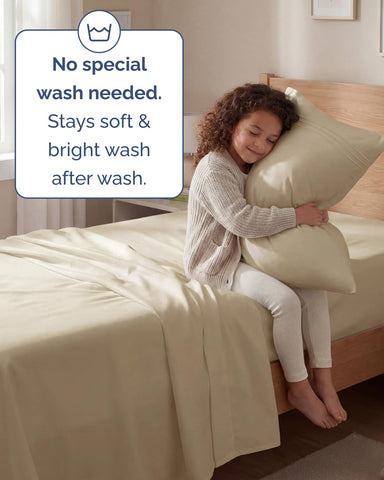 CGK Unlimited folded sheets stacked neatly for easy storage