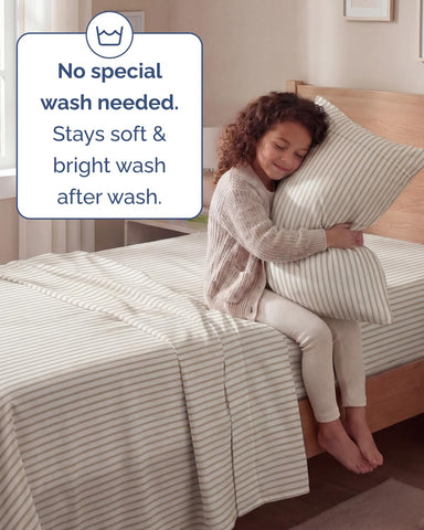 CGK Unlimited sheets on twin bed illustrating cool breathable comfort