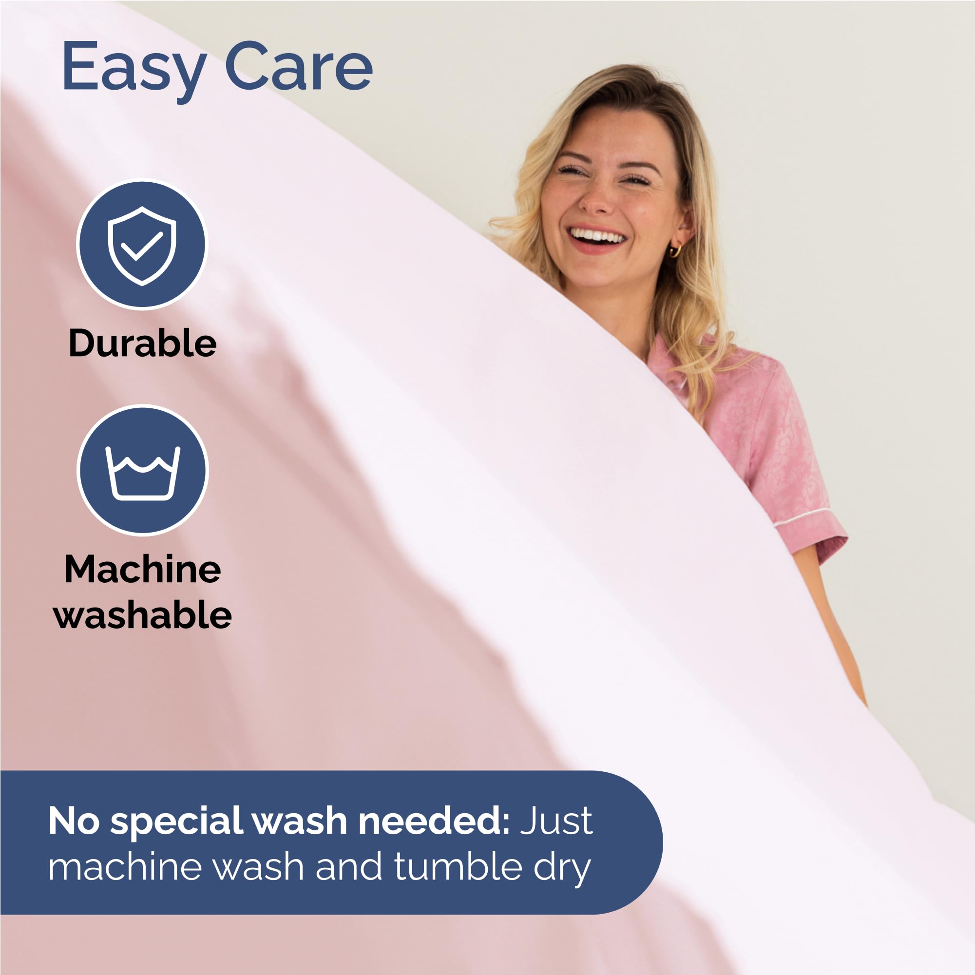CGK Unlimited fitted sheet on mattress side showing secure fit up to 16 inches