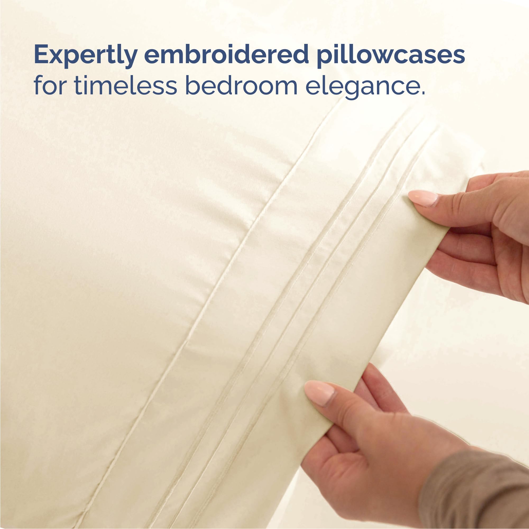 CGK Unlimited fitted sheet on mattress showing fit on up to 16-inch thickness mattress