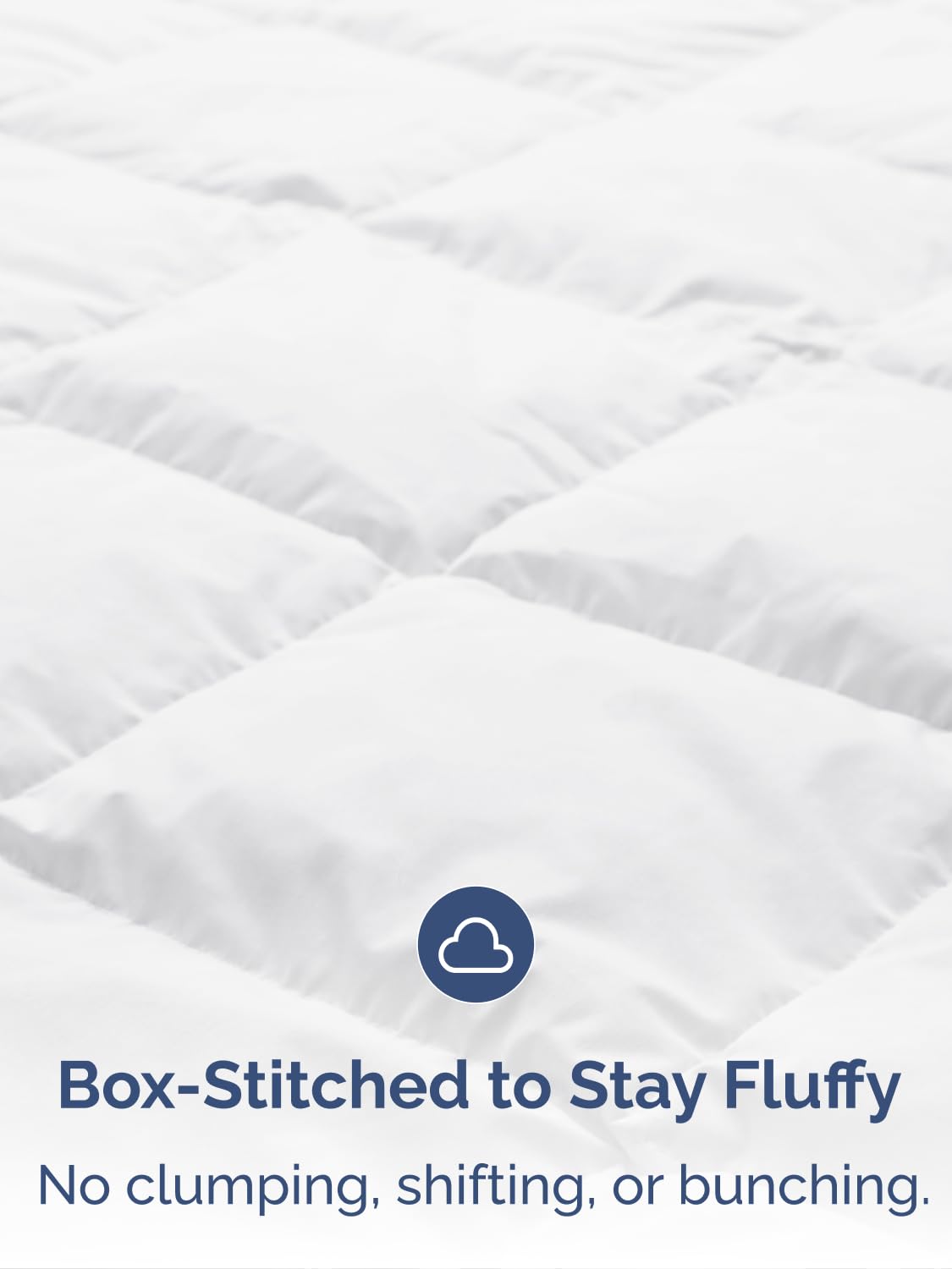 CGK Unlimited spread on queen mattress to illustrate 88 by 88 inch size and generous drape