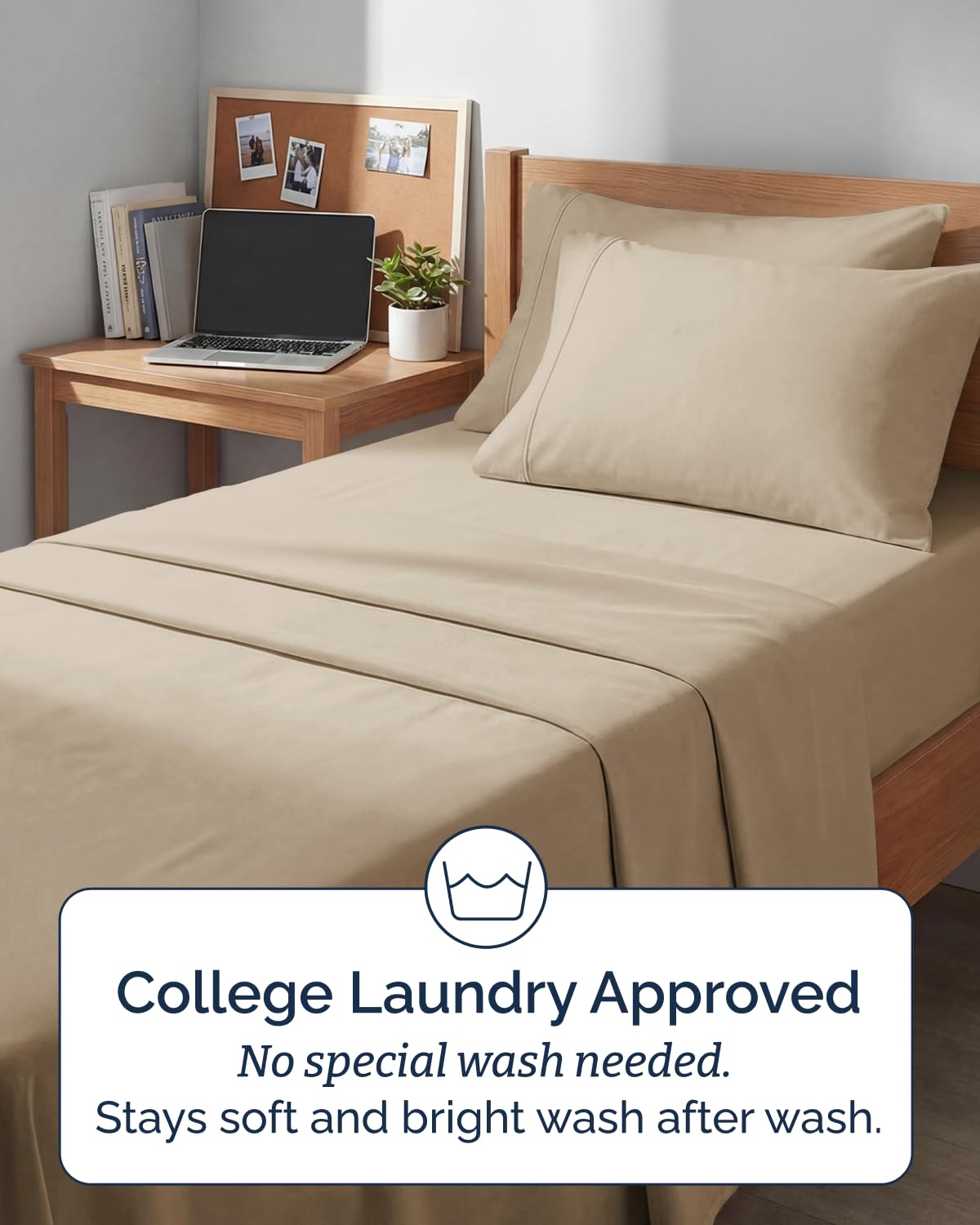 CGK Unlimited sheet on Twin XL mattress showing fit and scale benefit