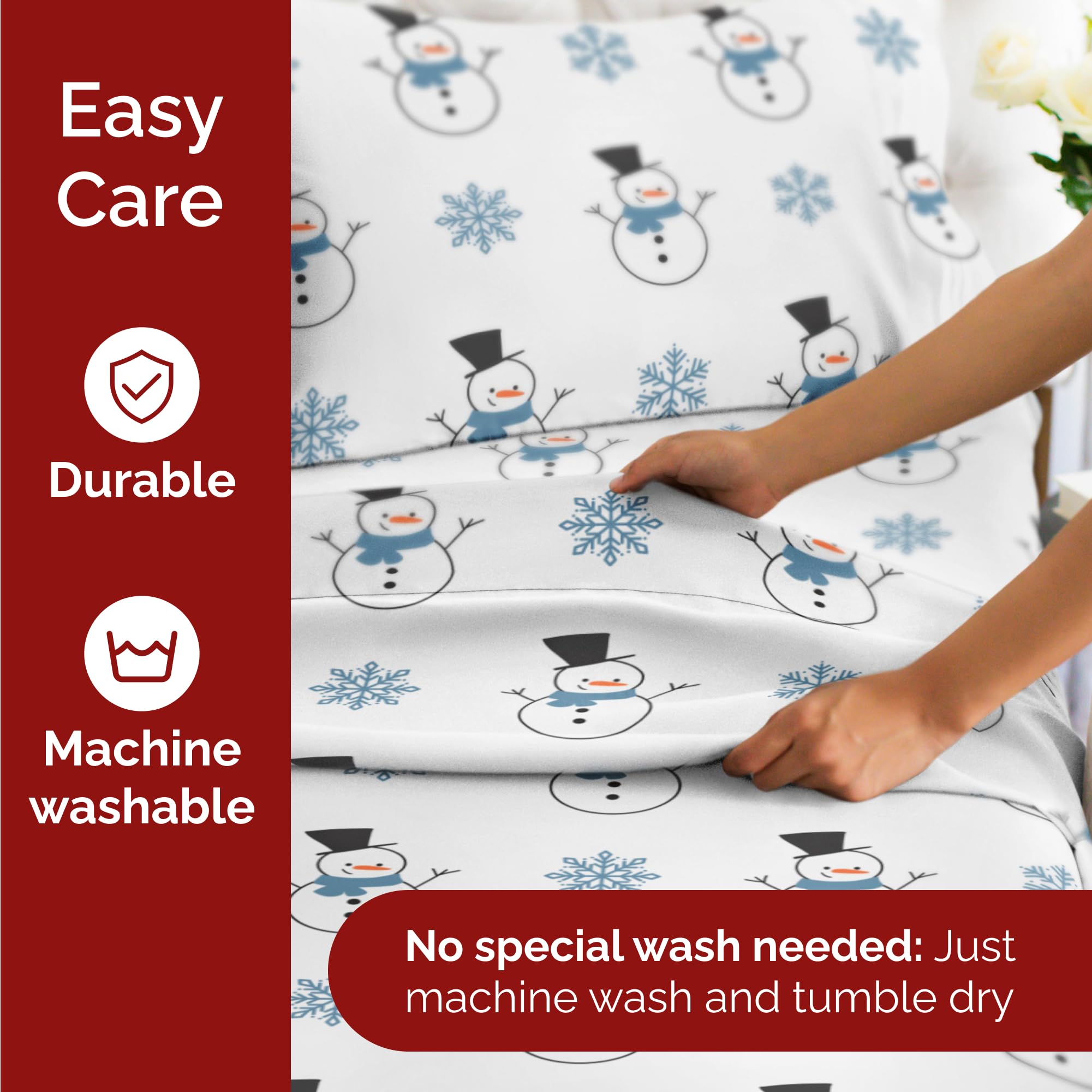 CGK Unlimited sheet set displayed on queen mattress for size reference