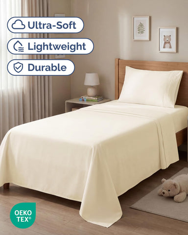 CGK Unlimited fitted sheet close-up showing deep pockets and secure fit