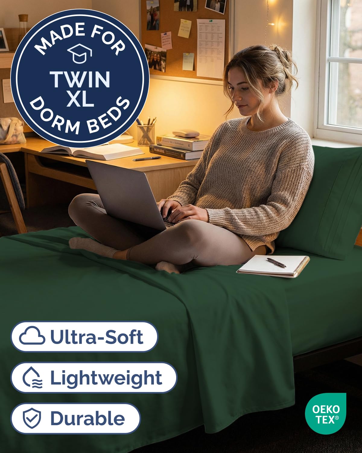 CGK Unlimited close-up of fitted sheet fabric and texture highlighting soft feel