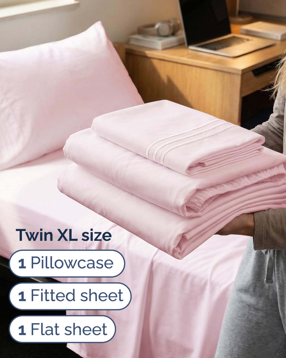 CGK Unlimited flat sheet spread to show full lavender coverage and smooth drape