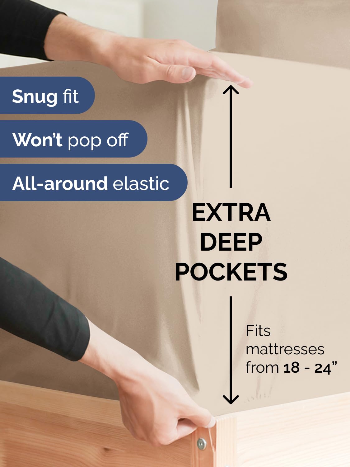CGK Unlimited flat sheet spread on bed showing full coverage benefit