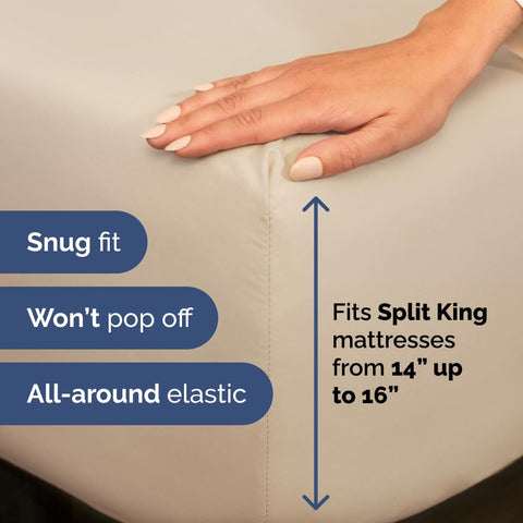 CGK Unlimited flat sheet spread on bed showing breathability and drape