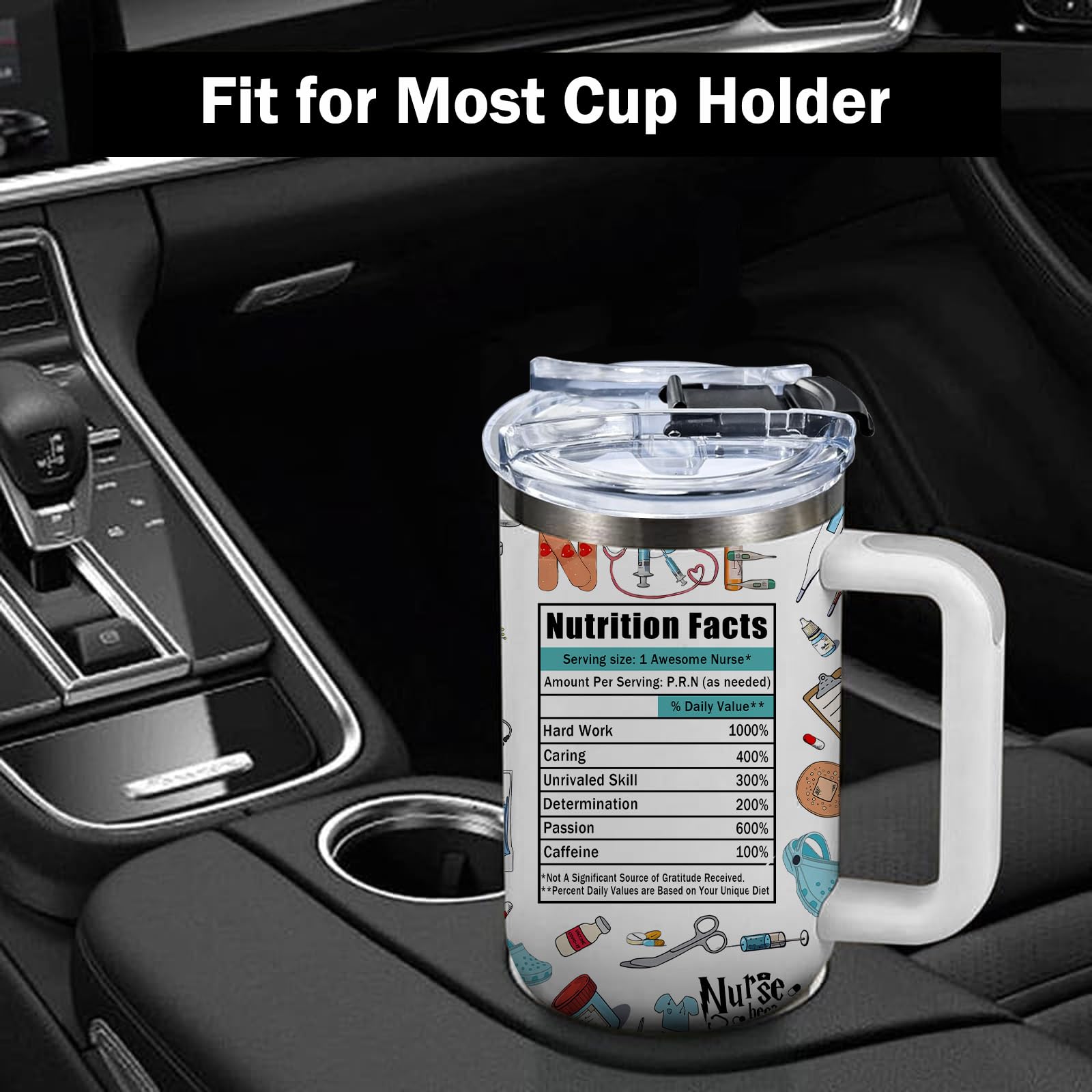 CGMIBAS tumbler in use by nurse showing easy carry during work
