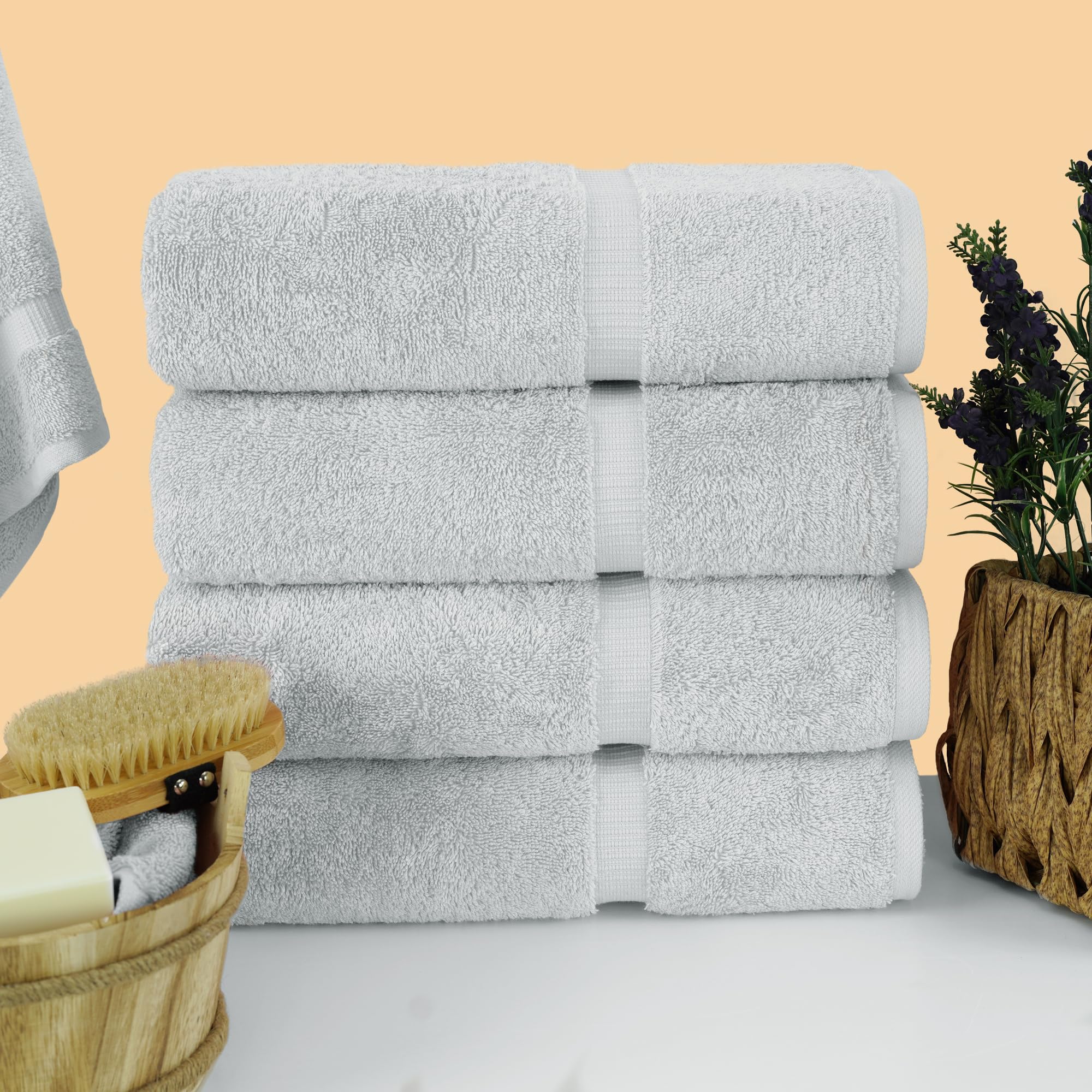 Chakir Turkish Linens close-up of double-loop pile showing plush texture and fast absorption