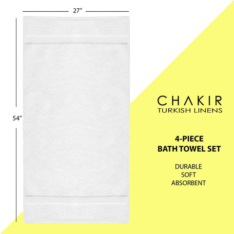 Chakir Turkish Linens four towels stacked to show set count and tidy storage benefit