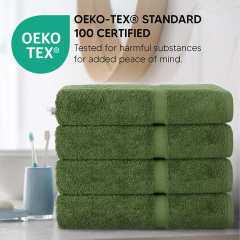 Chakir Turkish Linens towel styled in a bathroom showing spa-like comfort and neat presentation