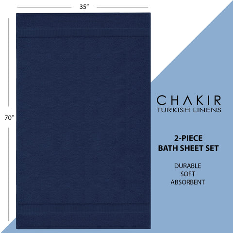Chakir Turkish Linens label and double-stitched hem displaying durable finish