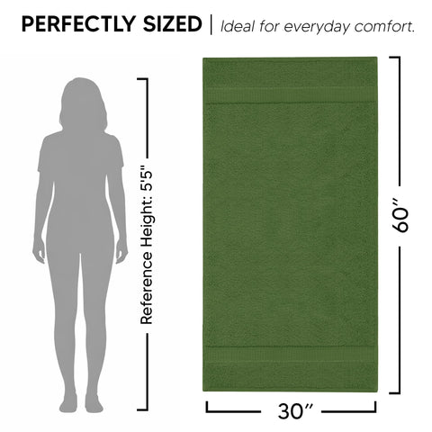 Chakir Turkish Linens size comparison with ruler showing 30x60 inches for fuller coverage