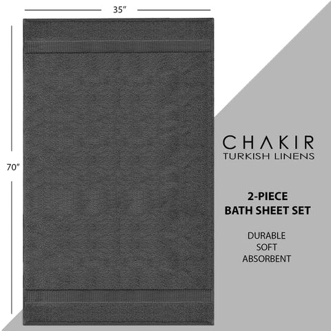 Chakir Turkish Linens size comparison with standard towel illustrating larger 35x70 coverage