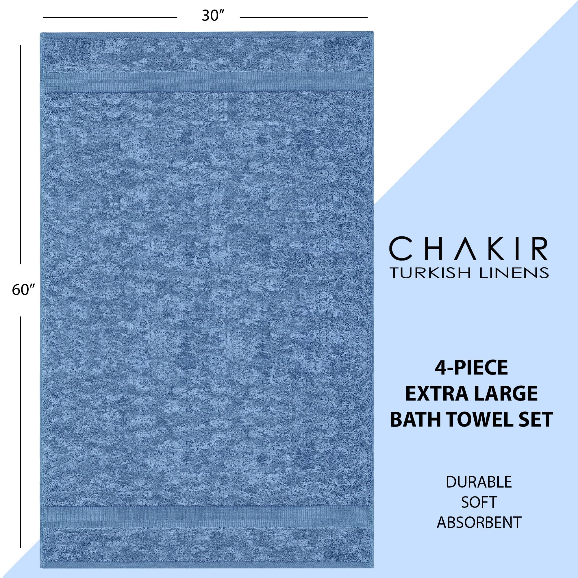 Chakir Turkish Linens stacked four towels showing coordinated set for bathroom refresh benefit