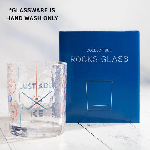 ChalkTalkSPORTS glass next to a standard bottle for scale showing true 11 oz capacity