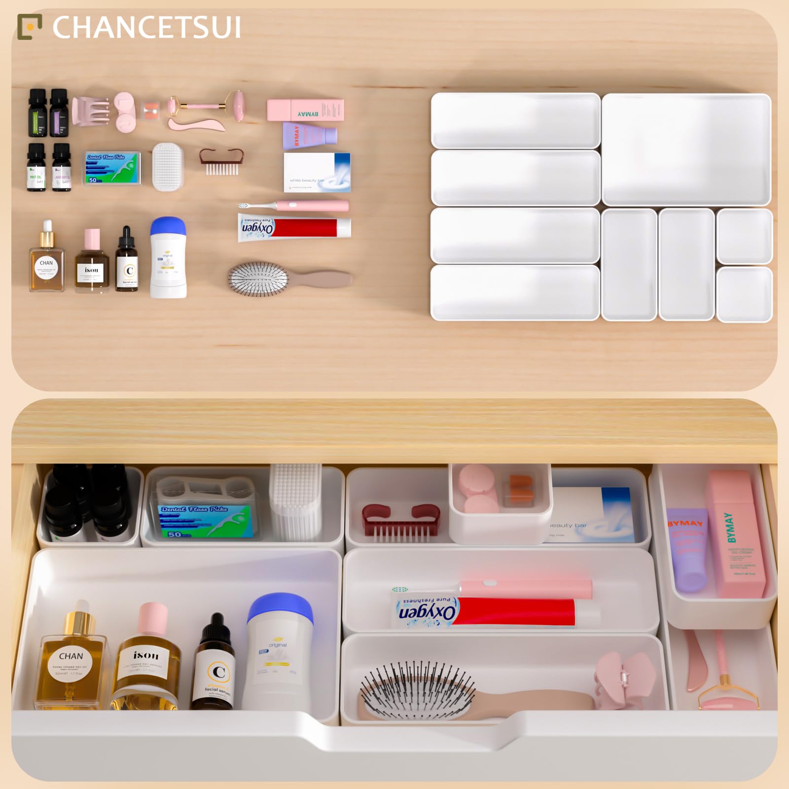 CHANCETSUI kitchen drawer with cutlery separated for quick access