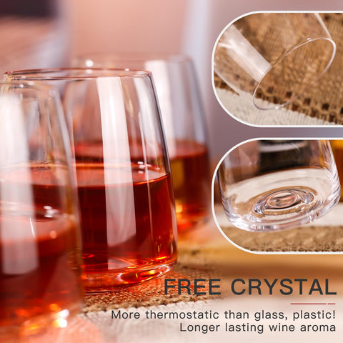 Chaos Coordinator stemless glass with red wine enhancing aeration benefit