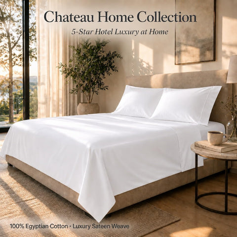 CHATEAU HOME COLLECTION close-up sateen weave detail highlighting silky softness