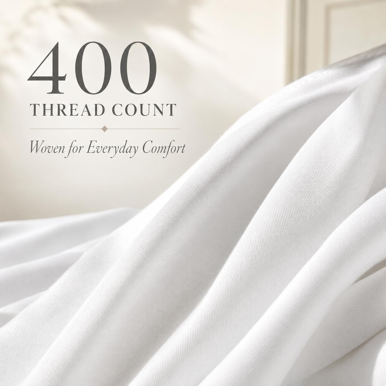 CHATEAU HOME COLLECTION close-up of sateen weave highlighting smooth luxurious texture
