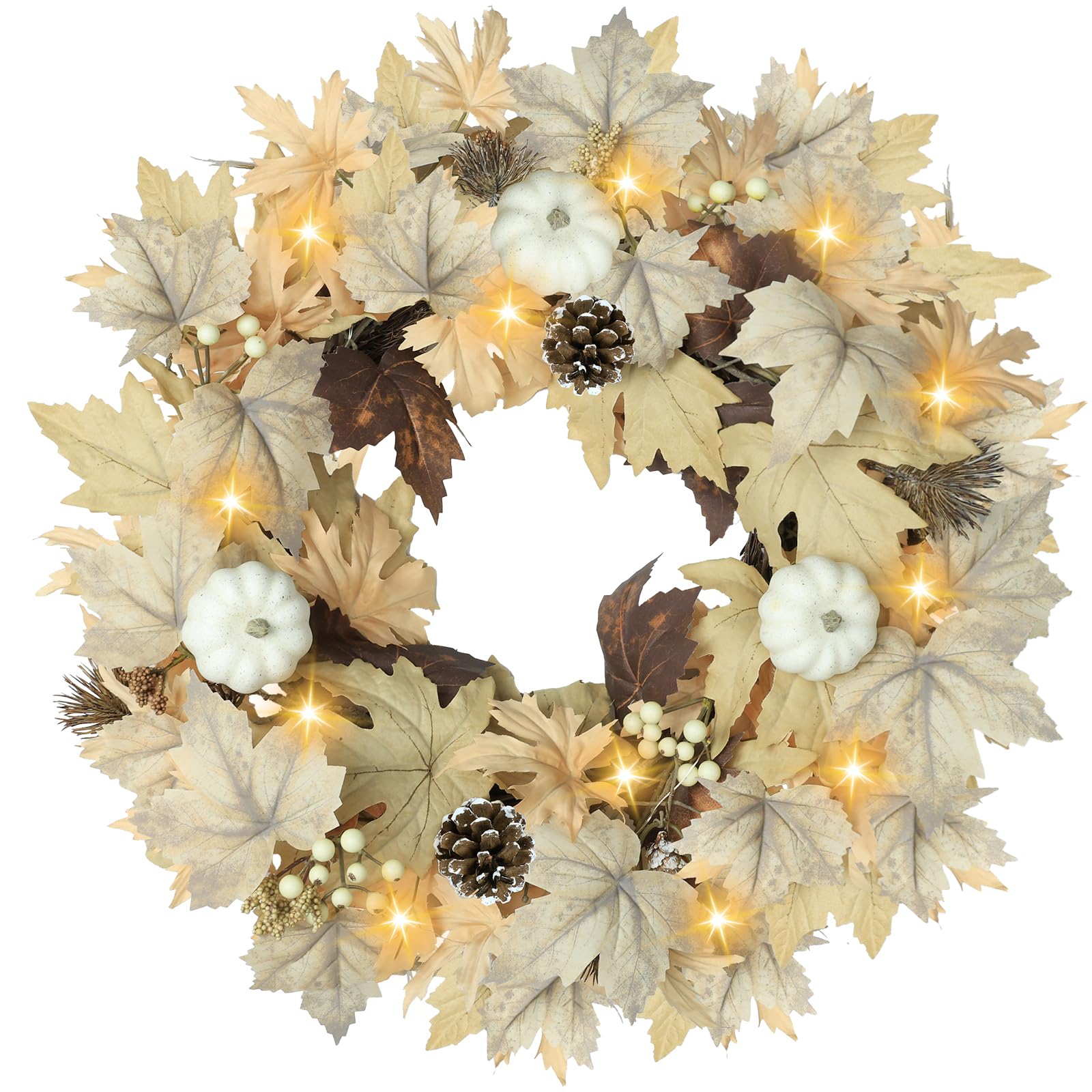 CHEAWRTZ front door wreath showing full fall arrangement and curb appeal