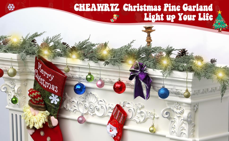 CHEAWRTZ pine cone detail adding natural look and seasonal depth