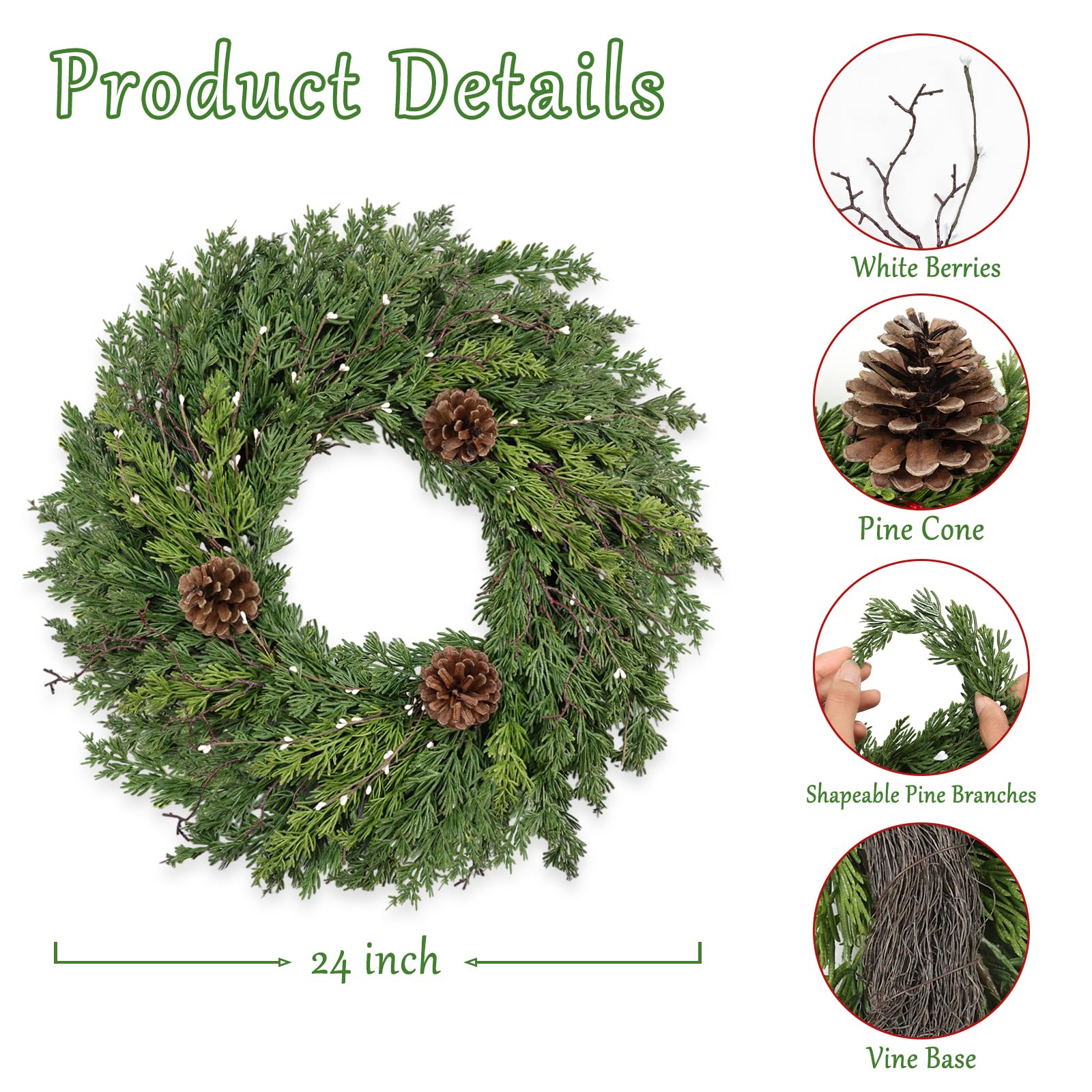 CHEAWRTZ pinecone detail adding natural accent and rustic charm