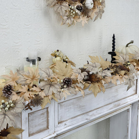 CHEAWRTZ wrapped around porch rail adding seasonal charm