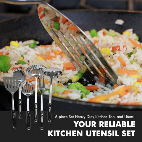 Chef Craft skimmer lifting fried food highlighting quick draining and safe removal