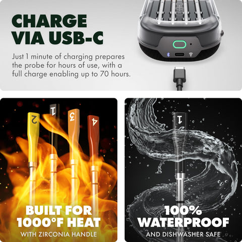 CHEF iQ ambient sensor inside smoker tracking environment temperature