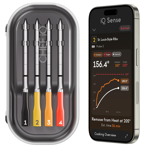 CHEF iQ front view showing hub and four probes for precise monitoring